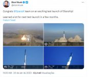 apesar-de-foguete-starship-explodir,-elon-musk-diz-que-lancamento-da-spacex-foi-sucesso